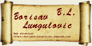 Borisav Lungulović vizit kartica